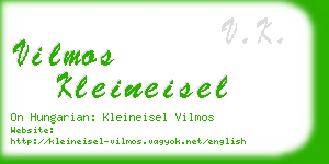 vilmos kleineisel business card